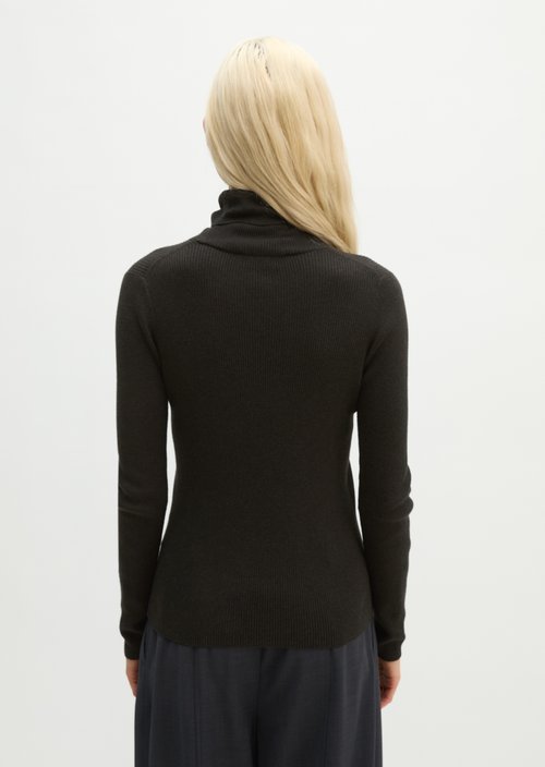Turtleneck sweater slim — Coal Grey Melange