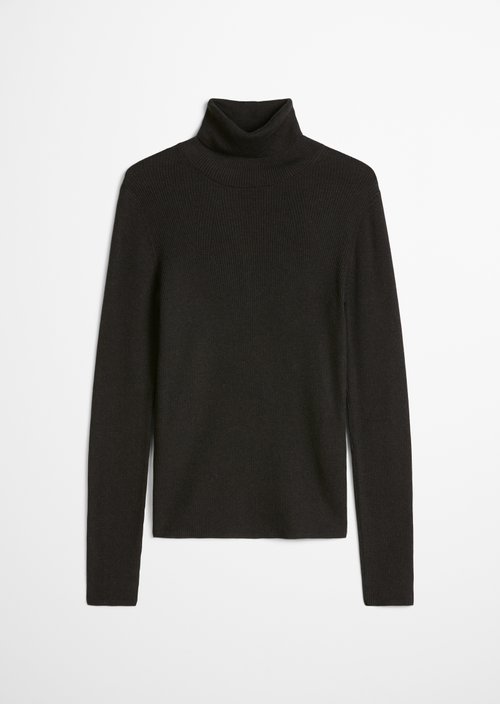 Turtleneck sweater slim — Coal Grey Melange