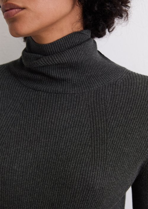 Turtleneck sweater slim — Dark Grey Melange