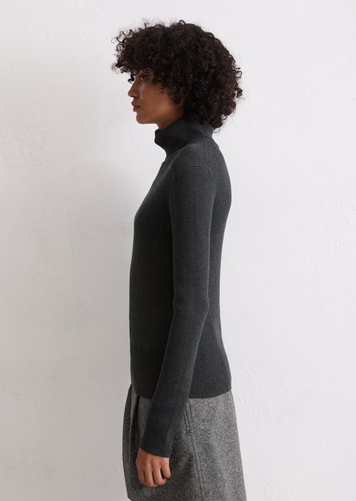 Turtleneck sweater slim — Dark Grey Melange