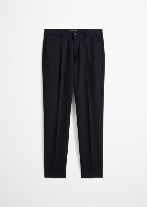 Hose Model Morot Jogger pleats DFB Travel Collection — Deep Night Blue