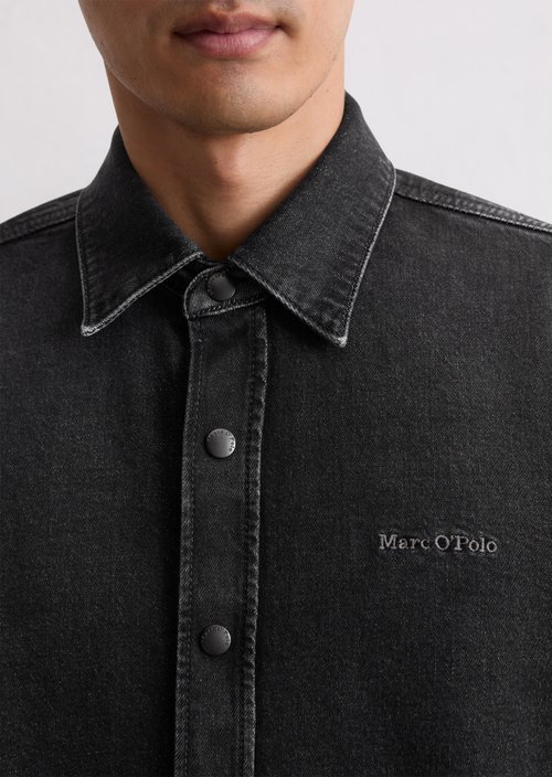Regular denim shirt — Dark Grey