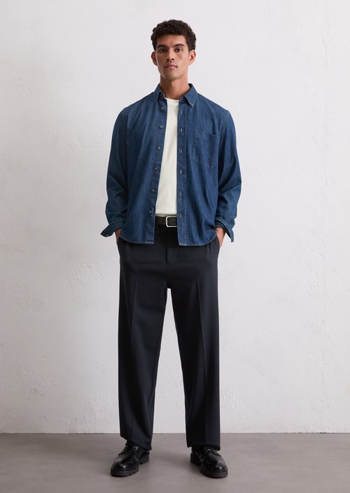 Regular denim shirt — Dark Blue