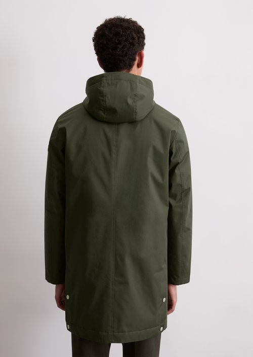 Short coat with hood — Copley Brown (alternate view)