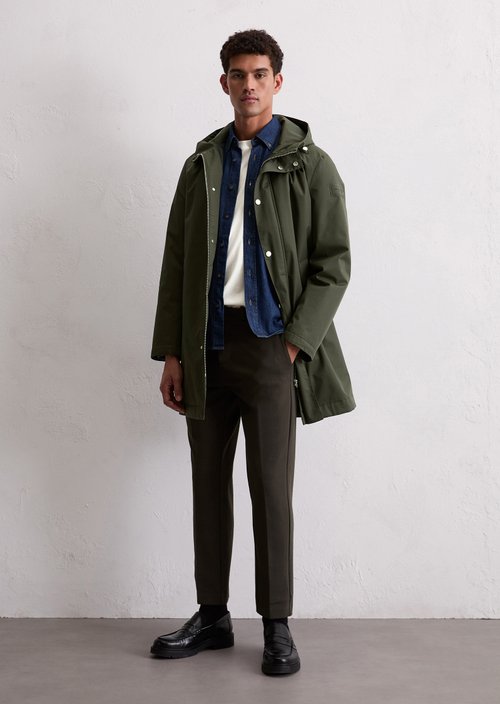 Short coat with hood — Copley Brown