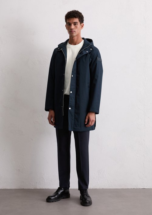 Short coat with hood — Dark Navy