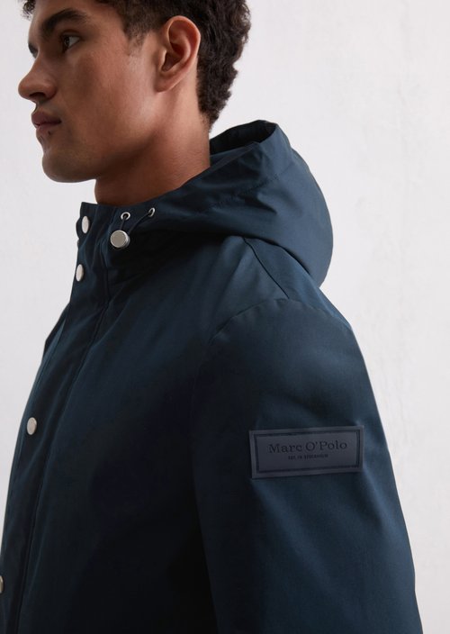 Short coat with hood — Dark Navy
