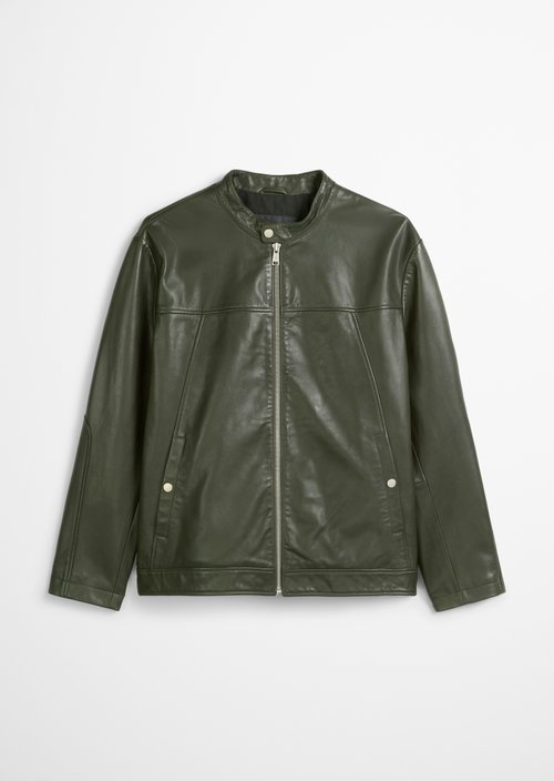 Regular biker-style leather jacket — Copley Brown
