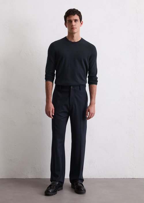 Feinstrickshirt DFB Travel Collection — Deep Night Blue
