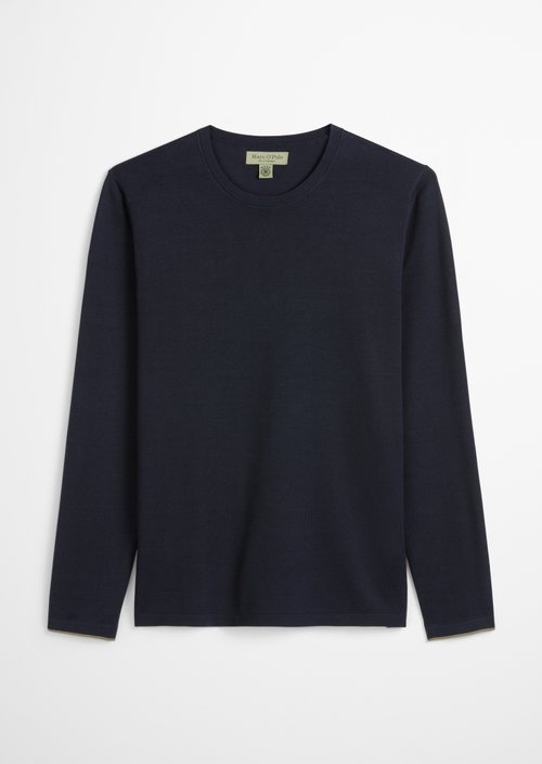 Feinstrickshirt DFB Travel Collection — Deep Night Blue