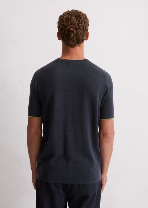 Feinstrickshirt Travel Collection — Deep Night Blue
