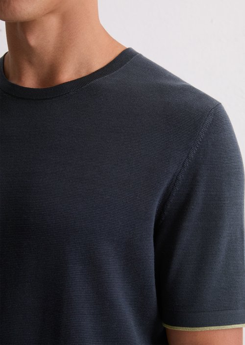 Feinstrickshirt Travel Collection — Deep Night Blue