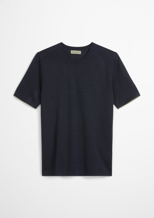 Feinstrickshirt Travel Collection — Deep Night Blue