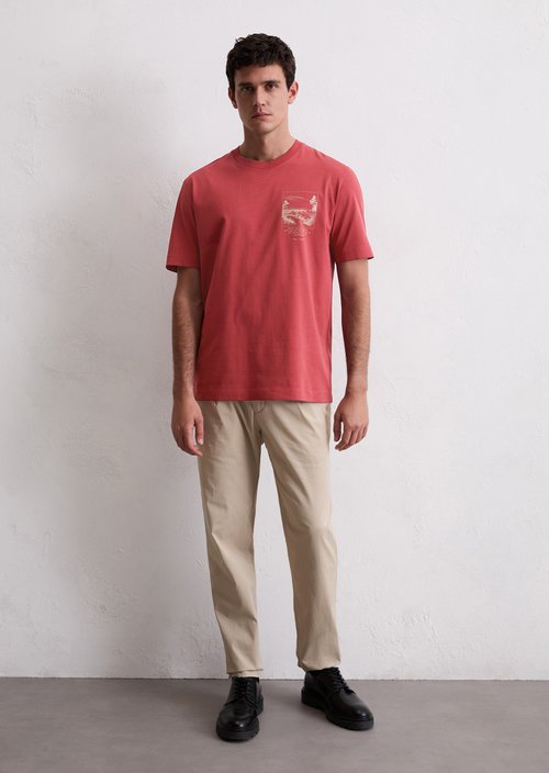 T-shirt regular — Light Carmine