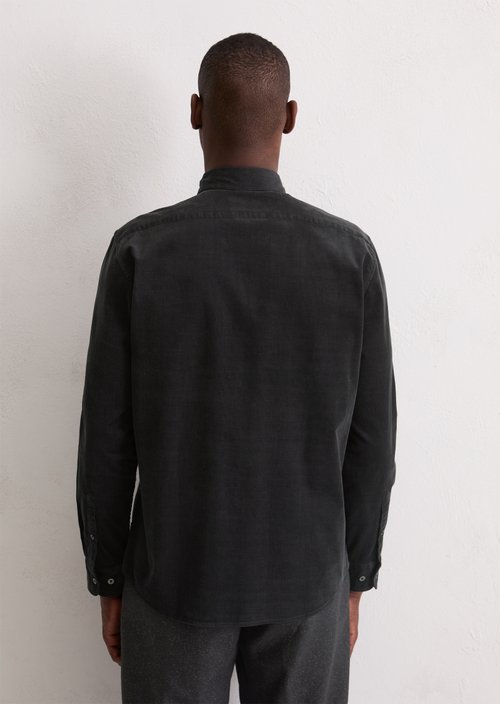Corduroy shirt shaped — Black