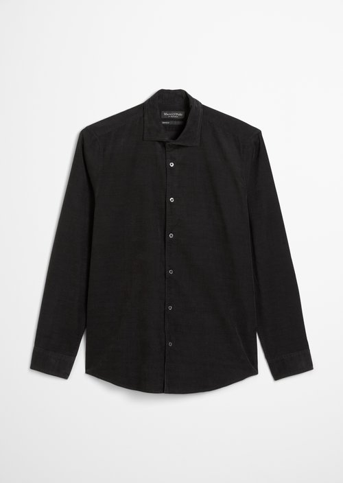 Corduroy shirt shaped — Black