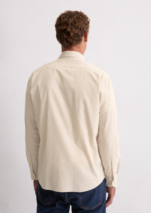 Corduroy shirt shaped — Grey Silk