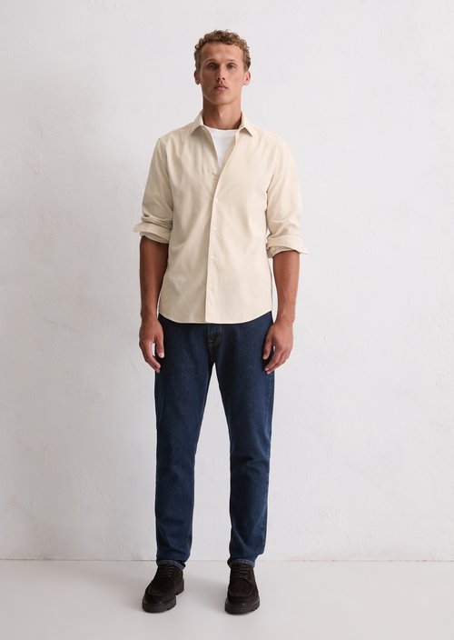Corduroy shirt shaped — Grey Silk