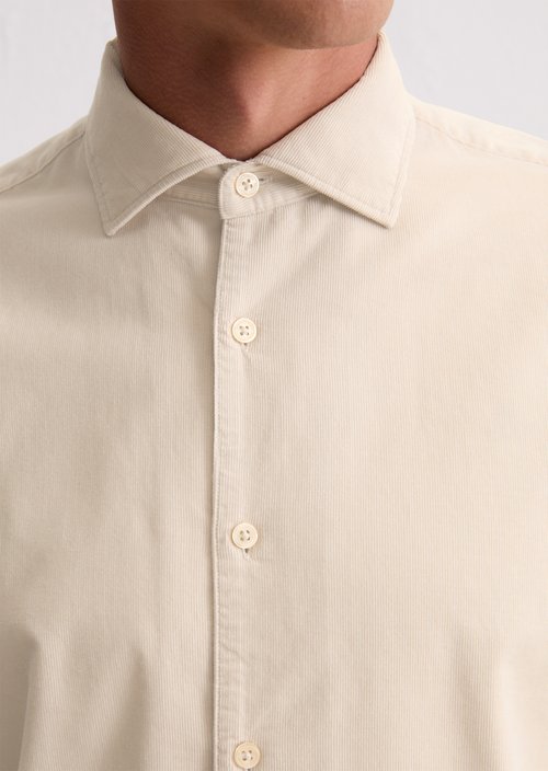 Corduroy shirt shaped — Grey Silk