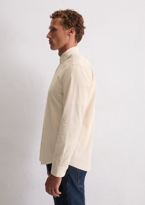 Corduroy shirt shaped — Grey Silk