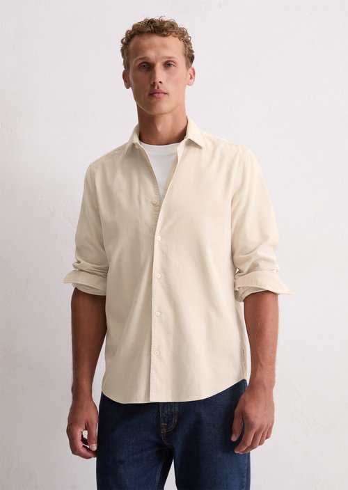 Corduroy shirt shaped — Grey Silk