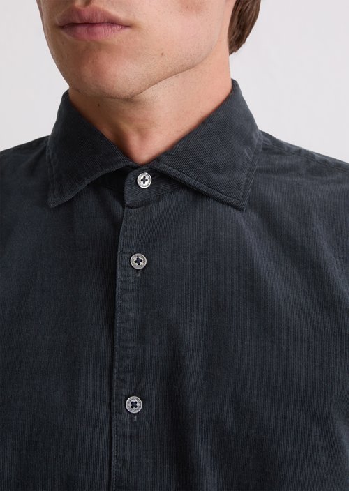 Corduroy shirt shaped — Dark Navy