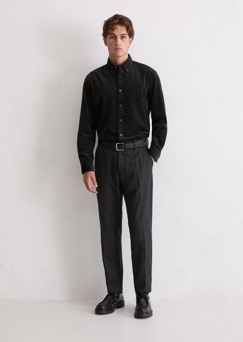 Corduroy shirt regular — Black