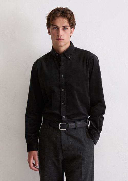 Corduroy shirt regular — Black