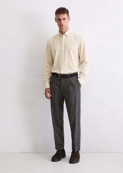Corduroy shirt regular — Grey Silk