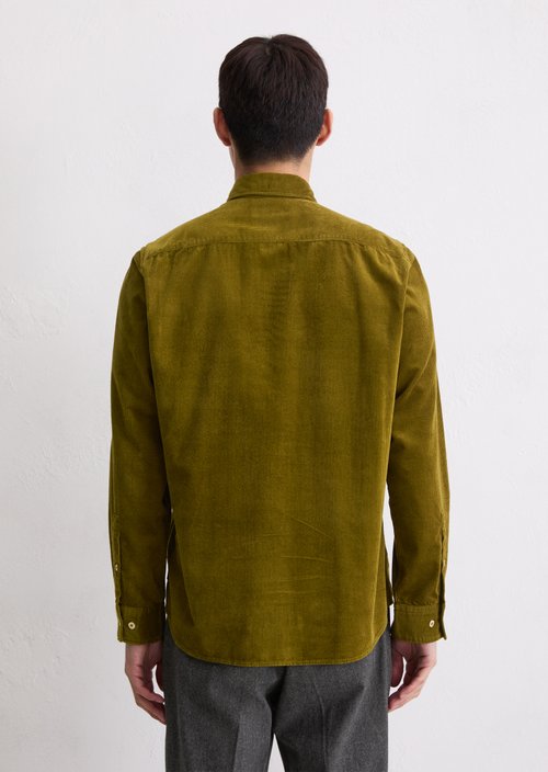 Corduroy shirt regular — Green Mustard