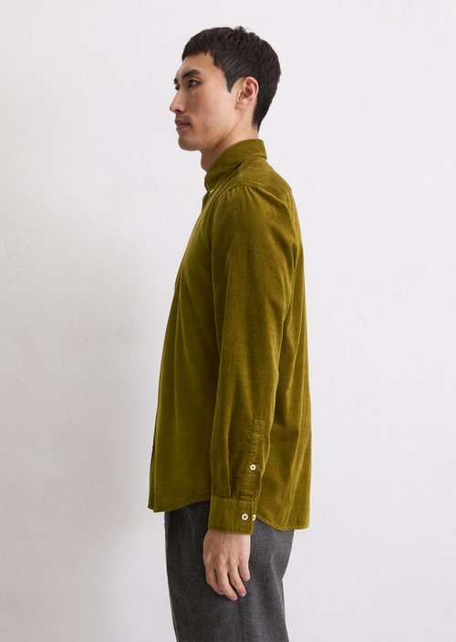 Corduroy shirt regular — Green Mustard