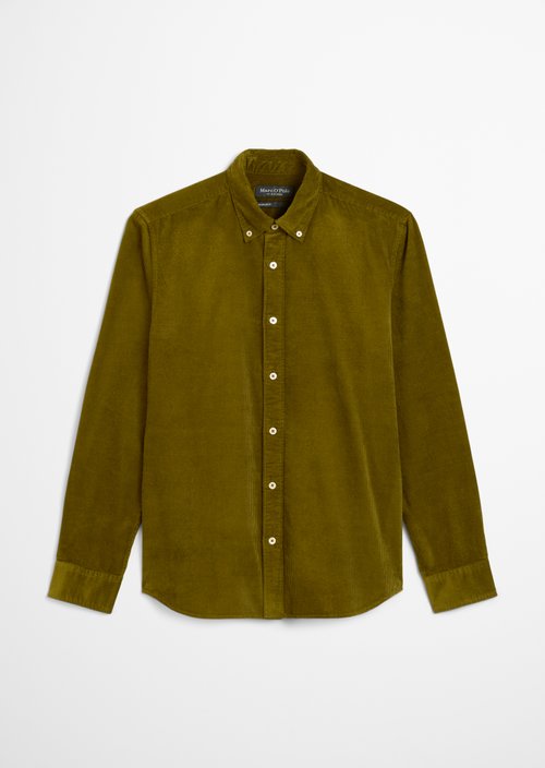 Corduroy shirt regular — Green Mustard