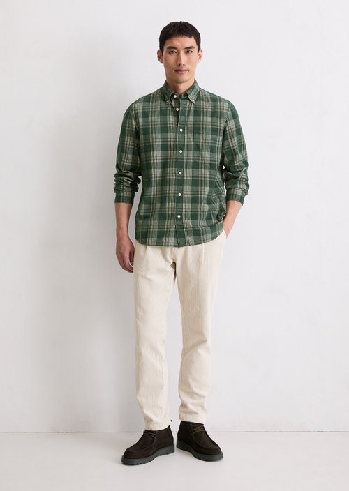 Corduroy shirt regular — Medium Green