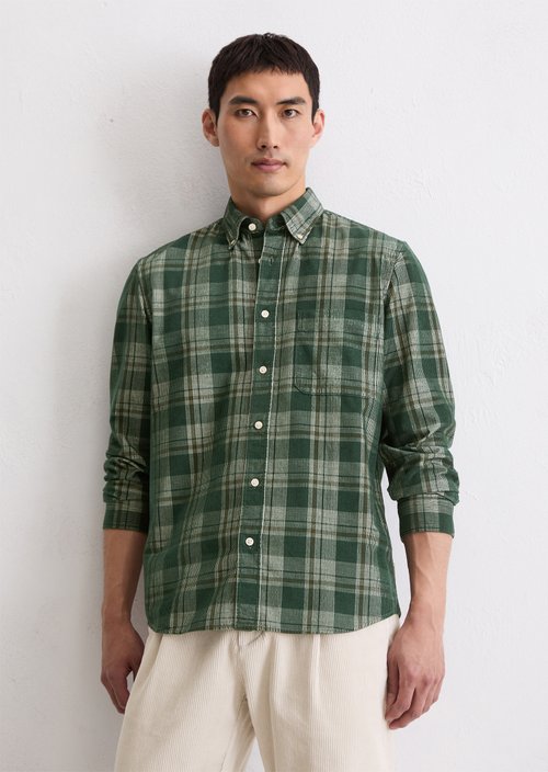 Corduroy shirt regular — Medium Green