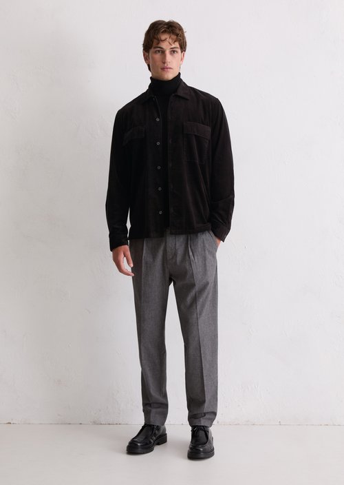 Corduroy shirt regular — Black