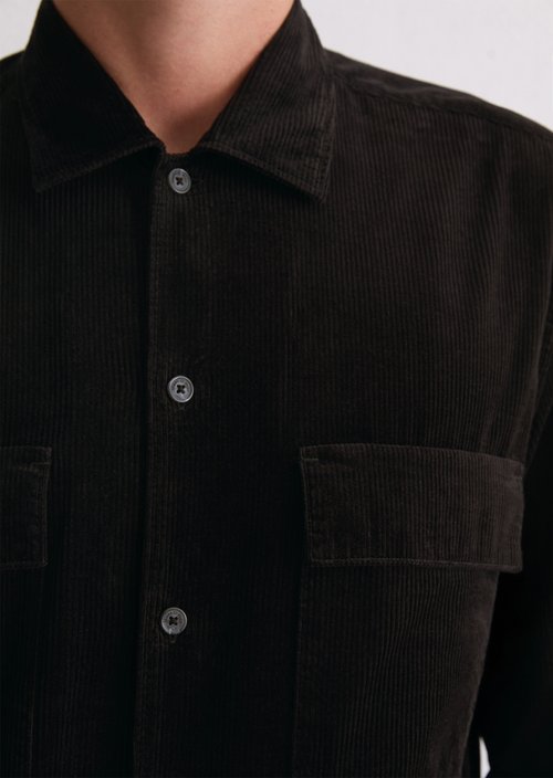 Corduroy shirt regular — Black