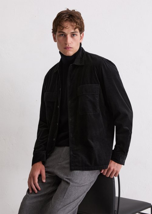 Corduroy shirt regular — Black