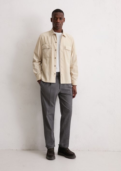 Corduroy shirt regular — Grey Silk