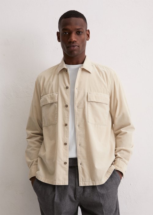 Corduroy shirt regular — Grey Silk