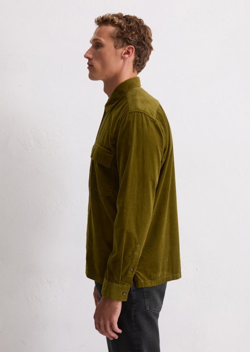 Corduroy shirt regular — Green Mustard