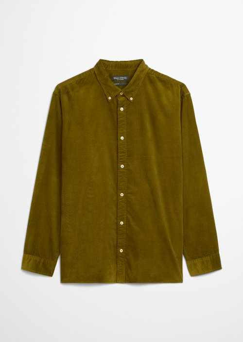 Corduroy shirt regular — Green Mustard