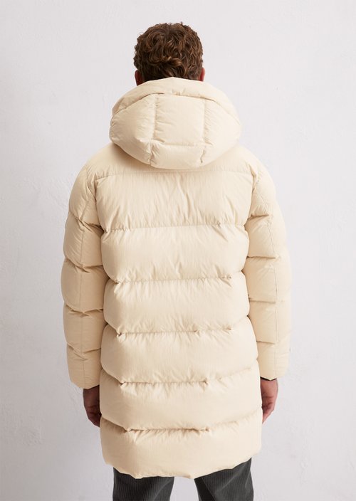 Regular long down jacket — Grey Silk