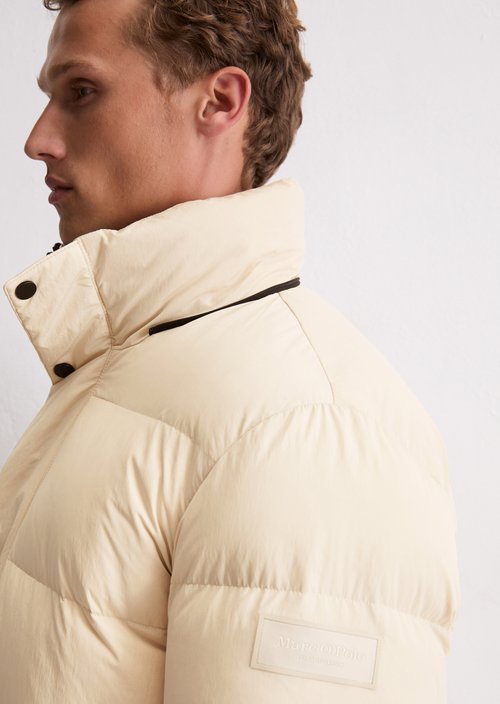 Regular long down jacket — Grey Silk