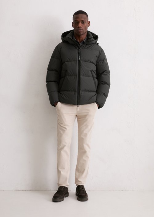 Regular puffer down jacket — Broken Graphite