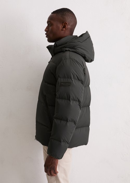 Regular puffer down jacket — Broken Graphite
