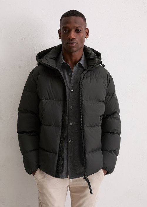 Regular puffer down jacket — Broken Graphite