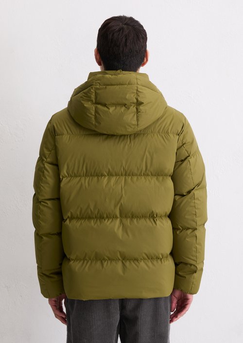 Regular puffer down jacket — Green Mustard