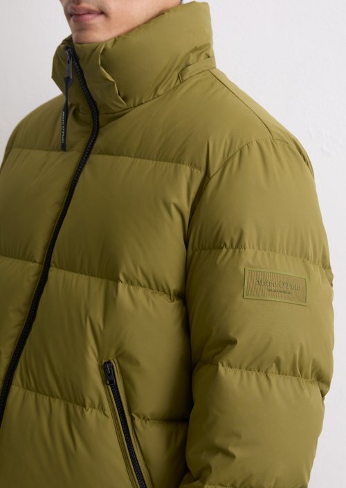 Regular puffer down jacket — Green Mustard