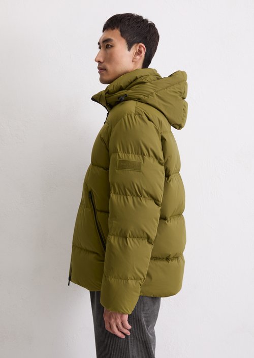 Regular puffer down jacket — Green Mustard