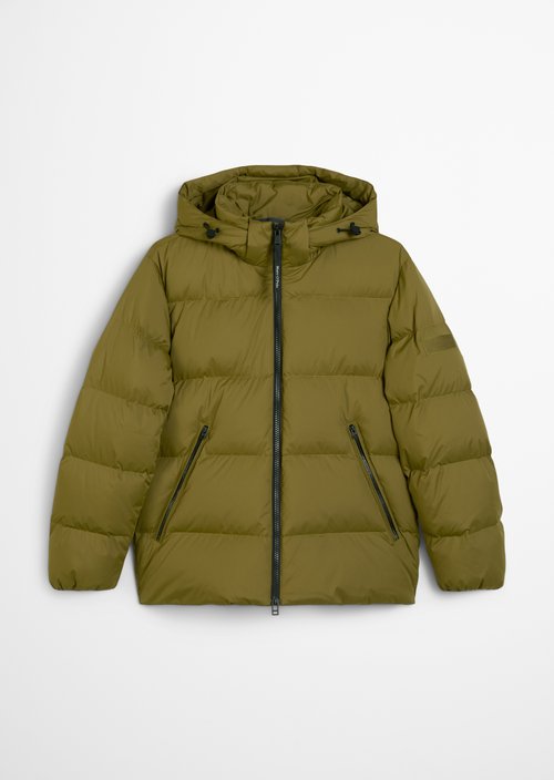 Regular puffer down jacket — Green Mustard